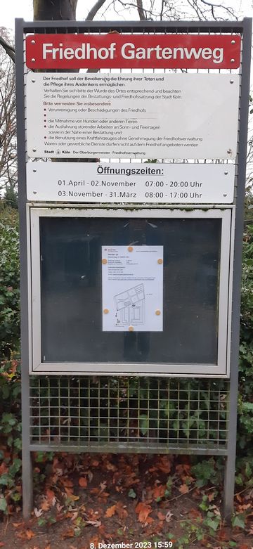  Friedhof am Gartenweg Weiden alt Flur 3 Grab 150 Susanna Paragi 